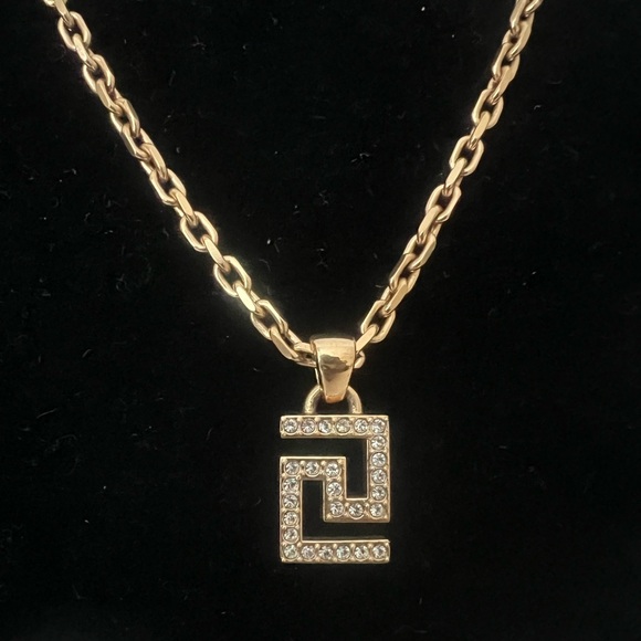 Auth Versace Greca Greek Necklace - Picture 7 of 10